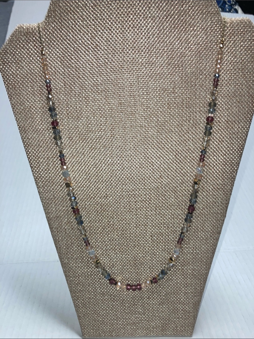 Loft Women's Multi-Color Beaded Necklace with Gold Accents